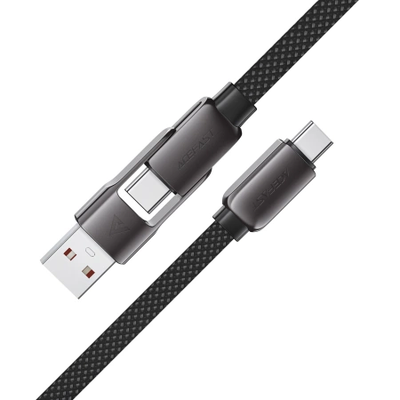Acefast C13-05 USB-C - USB-A / USB-C Kabel 480Mb/s 3A 0,2m - Schwarz