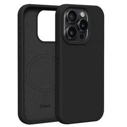 Nakładka Etteri Silicone Mag do iPhone 15 Pro 6,1" czarna