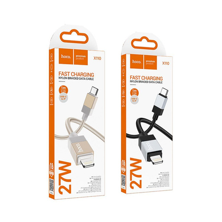 HOCO kabel Typ C do Lightning PD 27W X110 1 m złoty