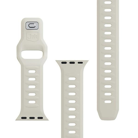3MK Silicone Watch Strap beżowy/beige dla Apple Watch 42/44/45/49mm