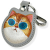 Etui na lokalizator / brelok Nimmy       Glasses Cool Cat szary