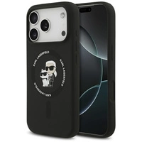 Karl Lagerfeld Silikon Karl&Choupette Ring MagSafe Case für iPhone 17 Pro - Schwarz