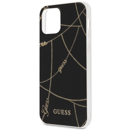 Guess GUHCP12SPCUCHBK iPhone 12 mini czarny/black hardcase Gold Chain Collection