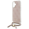 Oryginalne Etui IPHONE 16 Guess Hardcase Crossbody Cord 4G Print (GUHCP16SHC4SEP)