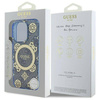 Original Handyhülle IPHONE 16 PRO Guess Hardcase IML Peony On 4G Background MagSafe (GUHMP16LH4PYEEB) blau