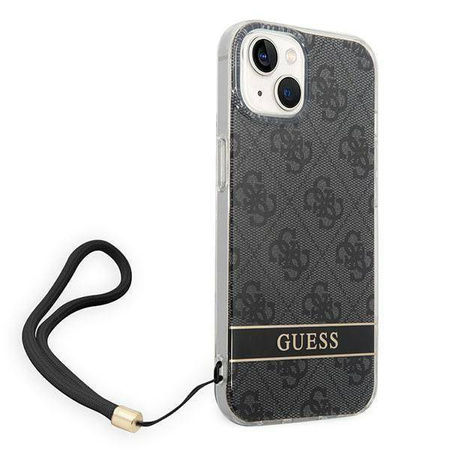 Original Case IPHONE 14 PLUS Guess Hardcase 4G Print Strap (GUOHCP14MH4STK) black