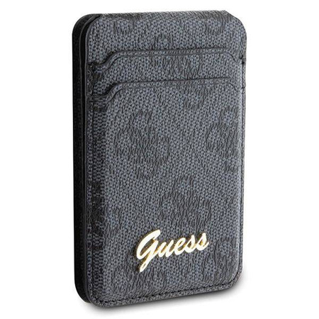 Original Case IPHONE Z MAGSAFE Guess Wallet Card Slot Stand MagSafe 4G Classic Logo (GUWMSHG4SHK) black