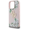 Guess Grained Roses Big 4G Logo iPhone 16 Pro Hülle - Rosa