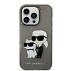 Karl Lagerfeld IML Glitter NFT Karl & Choupette - Etui iPhone 14 Pro (czarny)