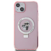 Karl Lagerfeld KLHMP15SHMRSKCP iPhone 15 6,1" rosa/rosa Hardcase Ringständer Karl&Choupette MagSafe