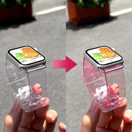 Silikonarmband Armband Armband Armband Light für Apple Watch 42 / 44 mm - Gelb