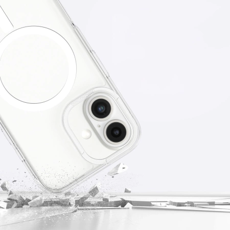 AmazingThing Minimal Mag Case mit Magnetring für iPhone 16 - Transparent