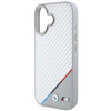 Original Case IPHONE 16 BMW Hardcase M Carbon Tricolor Line MagSafe (BMHMP16S23PUDTS) gray