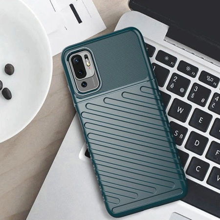 Thunder Case Flexibel Robuste Panzer Handyhülle TPU Schutzhülle für Xiaomi Redmi Note 10 5G / Poco M3 Pro schwarz