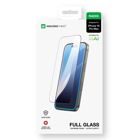 AmazingThing Radix Full Glass Panzerglas für iPhone 16 Pro Max