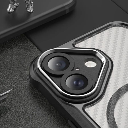 Etui silikonowe Leading Series MagSafe do iPhone 16 Plus - czarne