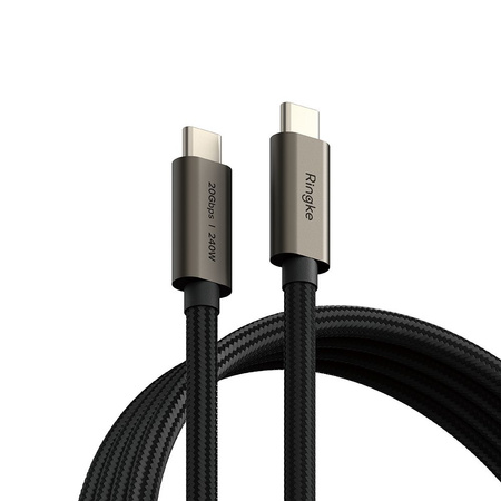 Kabel PD 240W 2m USB-C - USB-C Ringke USB 3.2 GEN 2X2 czarny