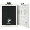 Karl Lagerfeld Saffiano Magnetische Karl &amp; Choupette iPad Pro 11&quot; 2024 Buchcover-Hülle - Schwarz