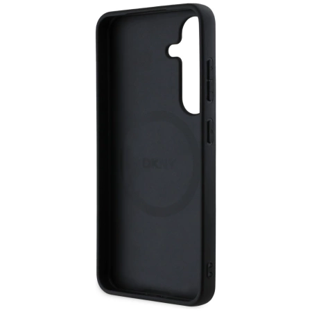 DKNY Leather Checkered Pattern MagSafe case for Samsung Galaxy S25 taupe
