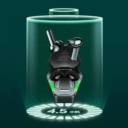 USAMS JY Series - Słuchawki Bluetooth 5.0 TWS + etui ładujące (czarny)