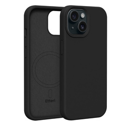 Nakładka Etteri Silicone Mag do iPhone 15 6,1" czarna