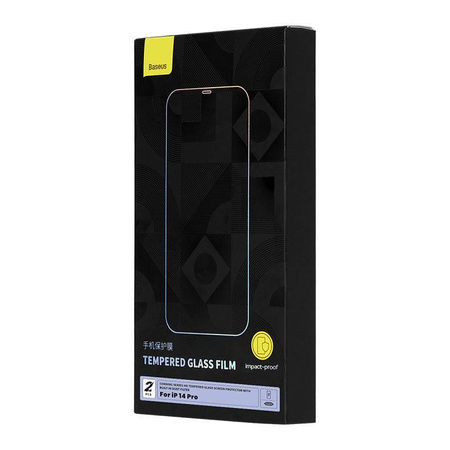 Szkło Hartowane IPHONE 14 PRO Baseus Corning z Filtrem Przeciwpyłowym