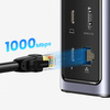 Ugreen wielofunkcyjna stacja dokująca HUB 12w1 USB C USB HDMI DP RJ45 AUX SD TF szara (CM555)