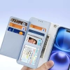 Dux Ducis Lawa iPhone 16 Lederhülle mit abnehmbarer magnetischer Brieftasche - Blau