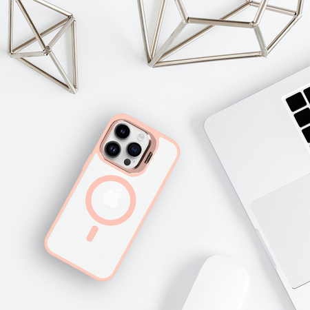 Tel Protect Kickstand Magsafe Case do Iphone 14 Pro jasnoróżowy