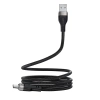Kabel Acefast C11-04 USB-A - USB-C 3A 1,2 m w magnetycznym oplocie - czarny