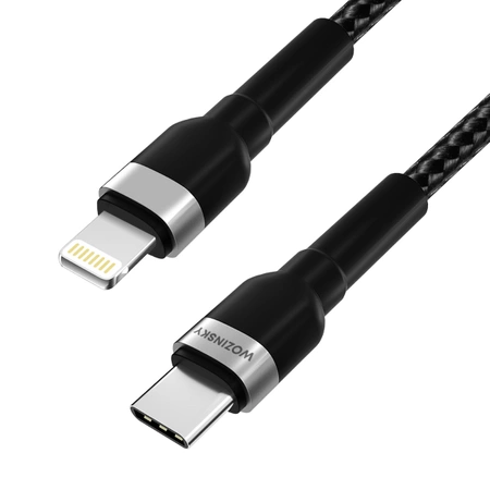 Wozinsky WNBCL2 Lightning / USB-C PD 30W Kabel 2 m - Schwarz