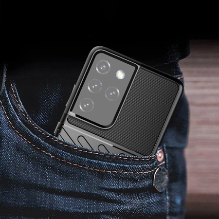 Thunder Case Hülle für Samsung Galaxy S23 Ultra Silikon Armor Case schwarz