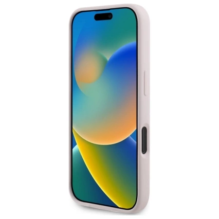 Karl Lagerfeld Silicone Case Heads Print MagSafe for iPhone 16 - Pink