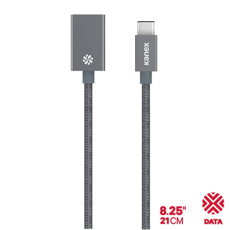 Kanex przejściówka DuraBraid Aluminium z USB-C na USB 3.0 typ A (Space Grey)