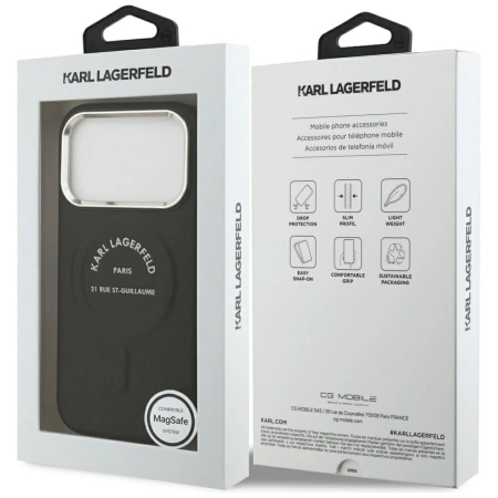 Karl Lagerfeld Karl RSG Logo MagSafe Case for iPhone 17 Pro Max - Black