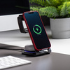 Ładowarka indukcyjna Forcell F-Energy 3w1 Simply Charge kompatybilna z Apple Watch i Samsung Watch szara