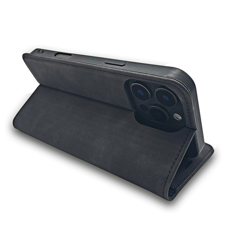 Etui Smart Suede do Xiaomi Redmi 13C 4G / 13C 5G / Poco C65 czarne