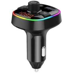 Transmiter FM MP3 z bluetooth 5.0 + czytnik kart pamieci + 2xUSB QC3.0 BC52L