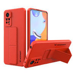 Wozinsky Kickstand Case silikonowe etui z podstawką etui Xiaomi Poco X4 Pro 5G czerwone