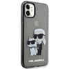 Original Case IPHONE 11 / XR Karl Lagerfeld Hardcase Gliter Karl&Choupette (KLHCN61HNKCTGK) black