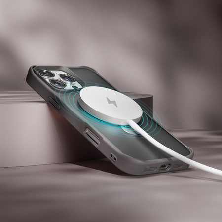 Nakładka Etteri Matt Mag Ring do iPhone 17 Pro Max szara