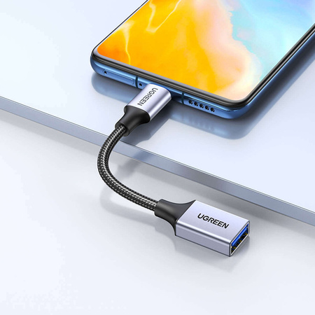 Ugreen OTG adapter cable USB-C (male) - USB-A (female) 5Gb/s 0.15m black (US378)