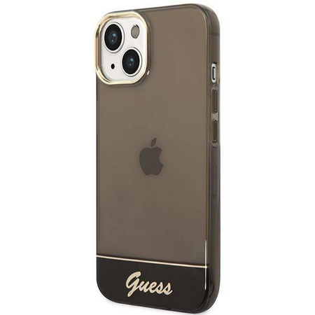 Oryginalne Etui IPHONE 14 PLUS Guess Hardcase Translucent czarne