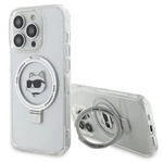 Karl Lagerfeld KLHMP15XHMRSCHH iPhone 15 Pro Max 6,7&quot; weiß/weiß Hardcase Ring Stand Choupette Head MagSafe