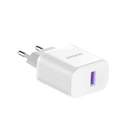 Dudao A20EU USB-A 18W Wandladegerät – Weiß + USB-A – USB-C-Kabel