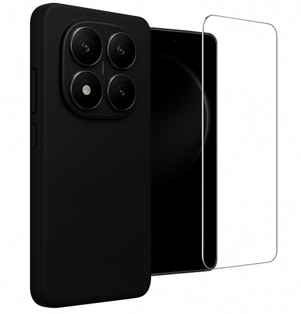 Etui do Xiaomi Redmi Note 14 Pro 4G czarne + Szkło