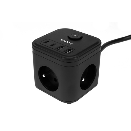 Huslog Przedłużacz kostka z USB