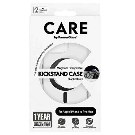 CARE by PanzerGlass Feature Kickstand Case iPhone 16 Pro Max 6,9&quot; schwarz/schwarz MagSafe 1324