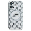 Karl Lagerfeld nakładka do iPhone 16 6,1&quot; KLHMP16SHMCKMHT przezroczysta Hardcase IML Monogram Karl&Choupette Head MagSafe