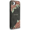 Etui Guess 4G Flowers Print MagSafe na iPhone 16e - czarne